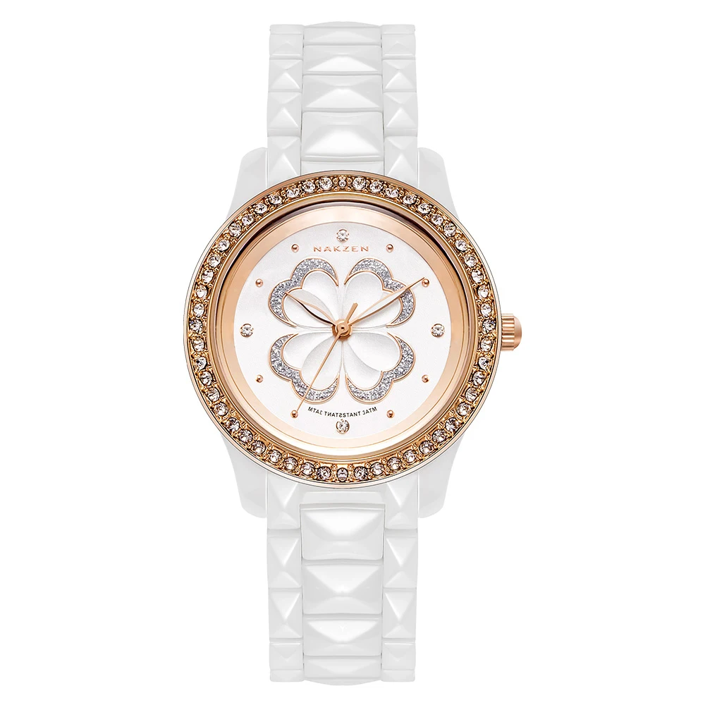 NAKZEN Watch Women Watches Ladies Creative Simple Diamond Women's Quartz Ceramic Bracelet Watches Female Clock Relogio Feminino enlarge