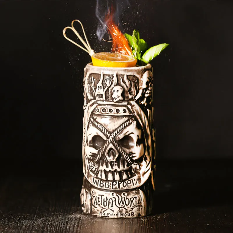 Гавайские кружки Tiki Коктейльная чашка кружка для пива напитков SKULLMug