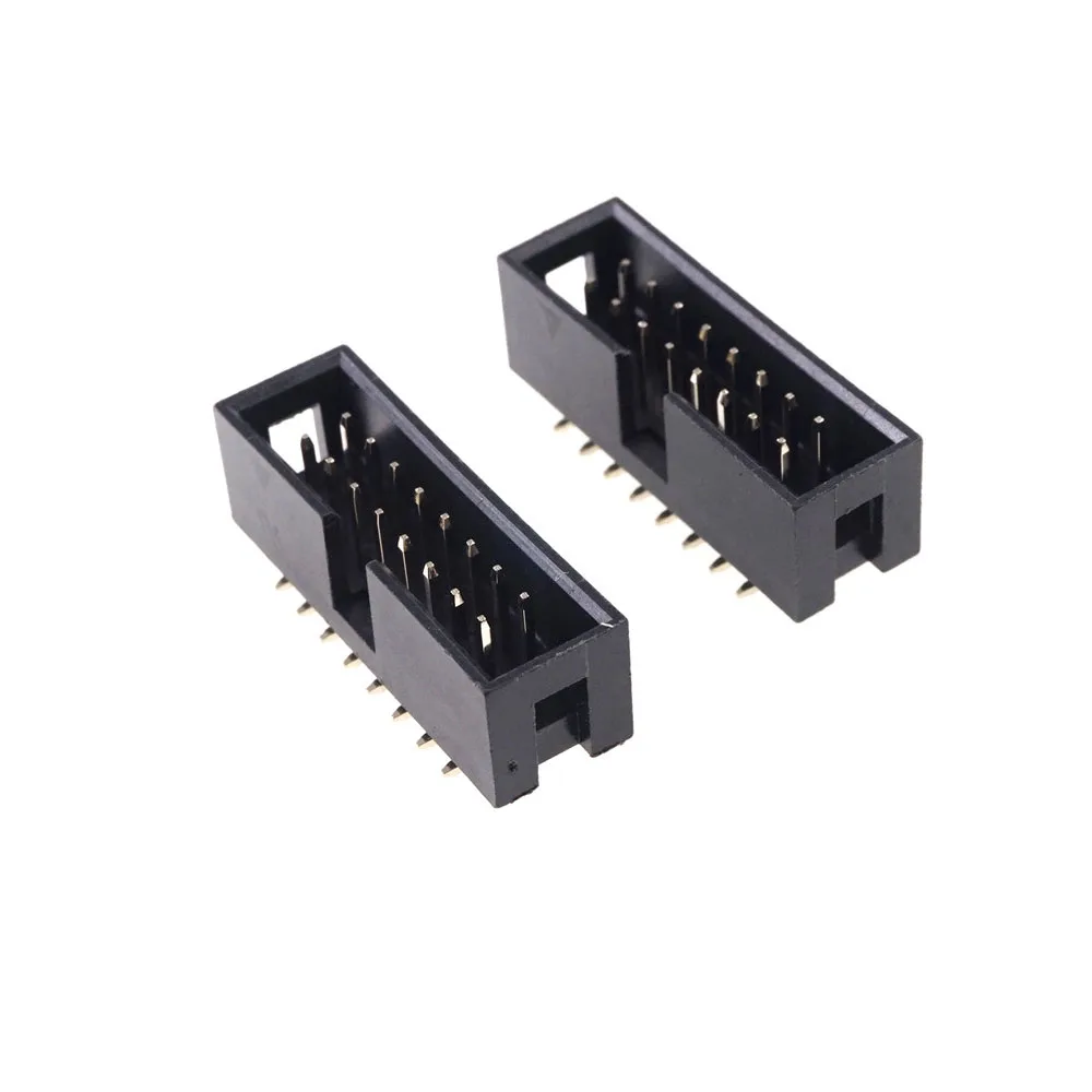 100 шт. SMT 2 54 мм 2x8 контактов 16 P заглушенный корпус IDC разъем прямой штекер ряда SMD PCB