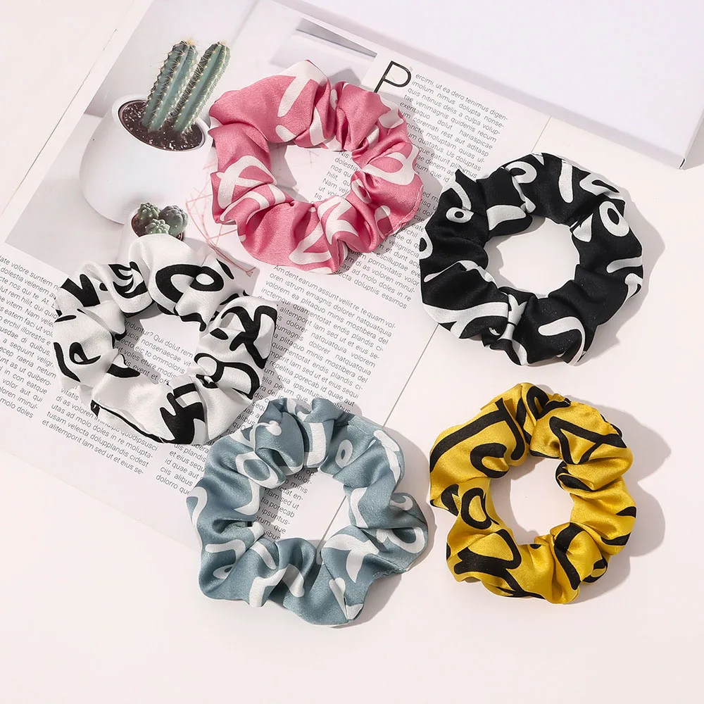 Новое поступление Kawaii аксессуары для женщин резинки на волосы 2021 букв руны