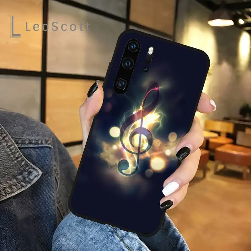 

Music notes beautiful design Phone Case For Huawei honor Mate P 9 10 20 30 40 Pro 10i 7 8 a x Lite nova 5t