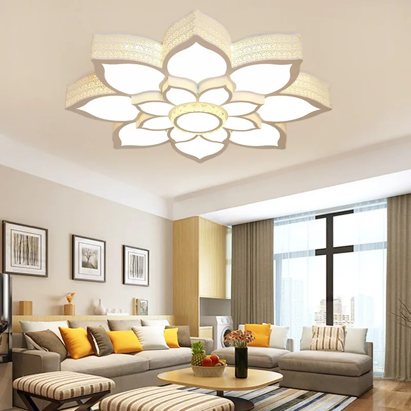 Светодиодный потолочный светильник Lotus Crystal для гостиной современные