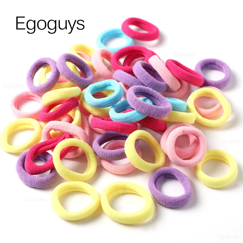 

10Pcs/Set Girls Colorful Nylon Small Elastic Hair Bands Children Ponytail Holder Rubber Bands Headband Kids Hair Accessories