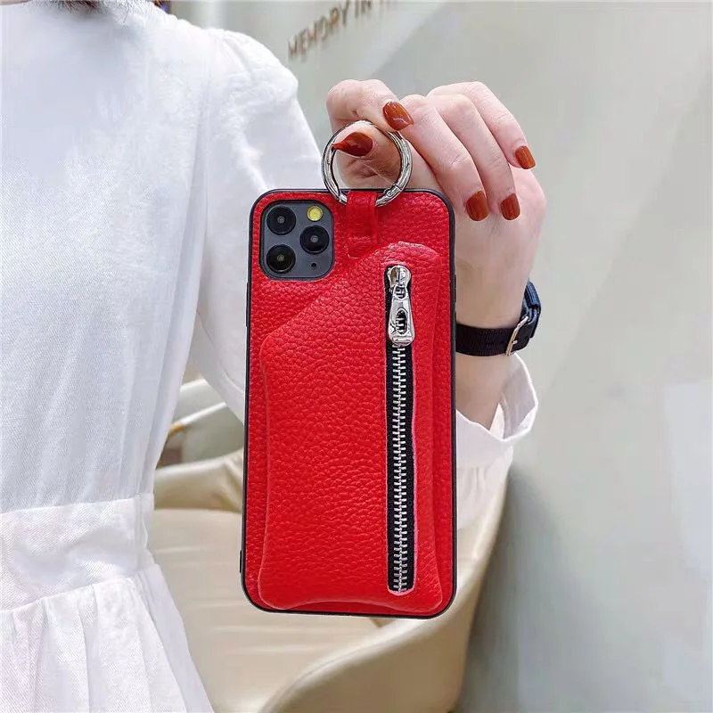 

Leather loose Change diagonal bag iphone xsmax mobile phone case oblique cross back hanging neck rope card xr storage 7 8plus