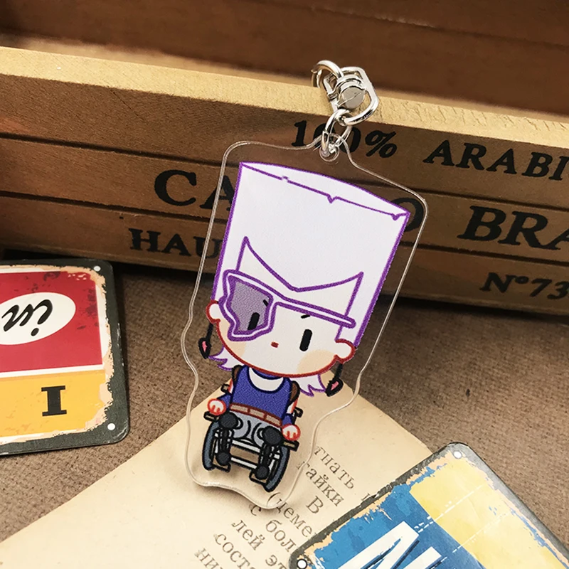 

Anime JoJo's Bizarre Adventure Kujo Jotaro Keychain Cartoon Stand Figure Acrylic School Bag Itabag Pendant Keyring Xmas Gifts