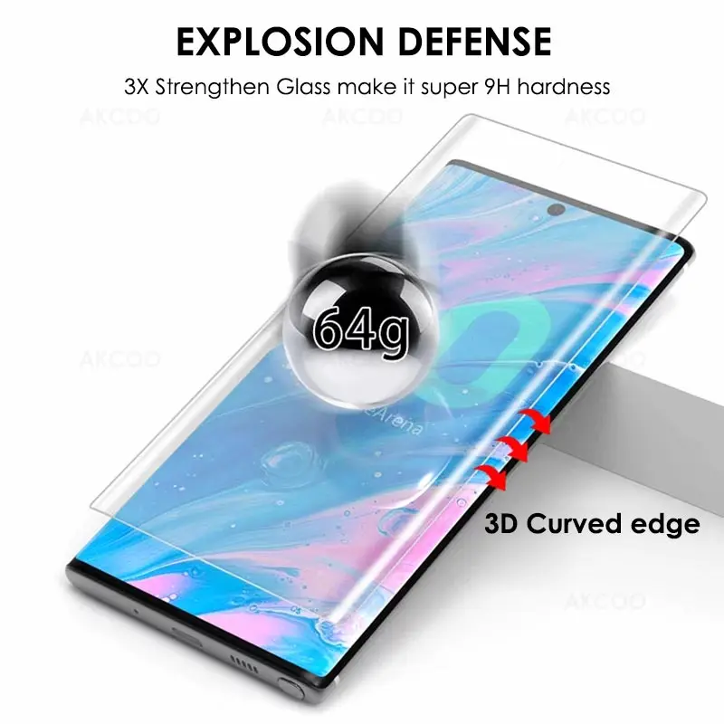 Закаленное стекло для samsung Galaxy S10 S9 S8 Plus S10e УФ жидкость полный клей Защита экрана