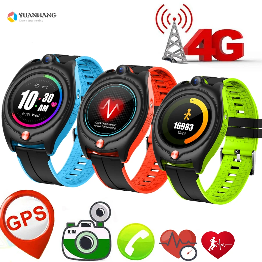 

Smart 4G Video Voice Call Camera Recoder Watch Student Child Heart Rate Blood Pressure Monitor GPS WIFI Trace Locate Smartwatch