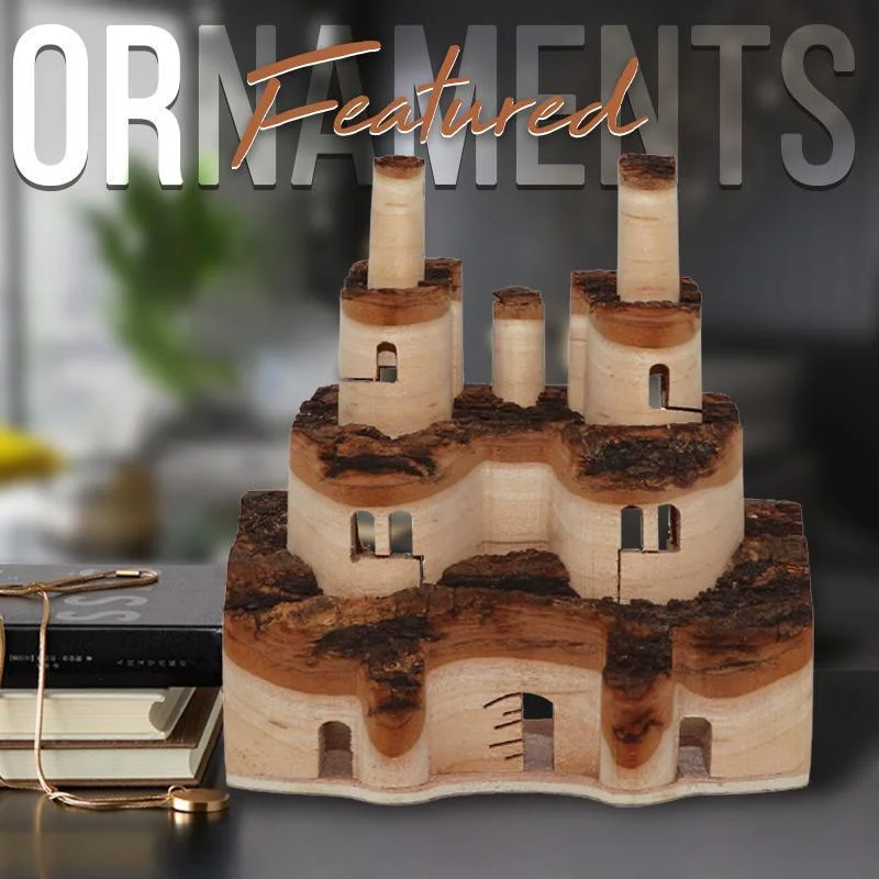 3D замок из массива дерева креативные чанбайские горы липы маленькое ремесло