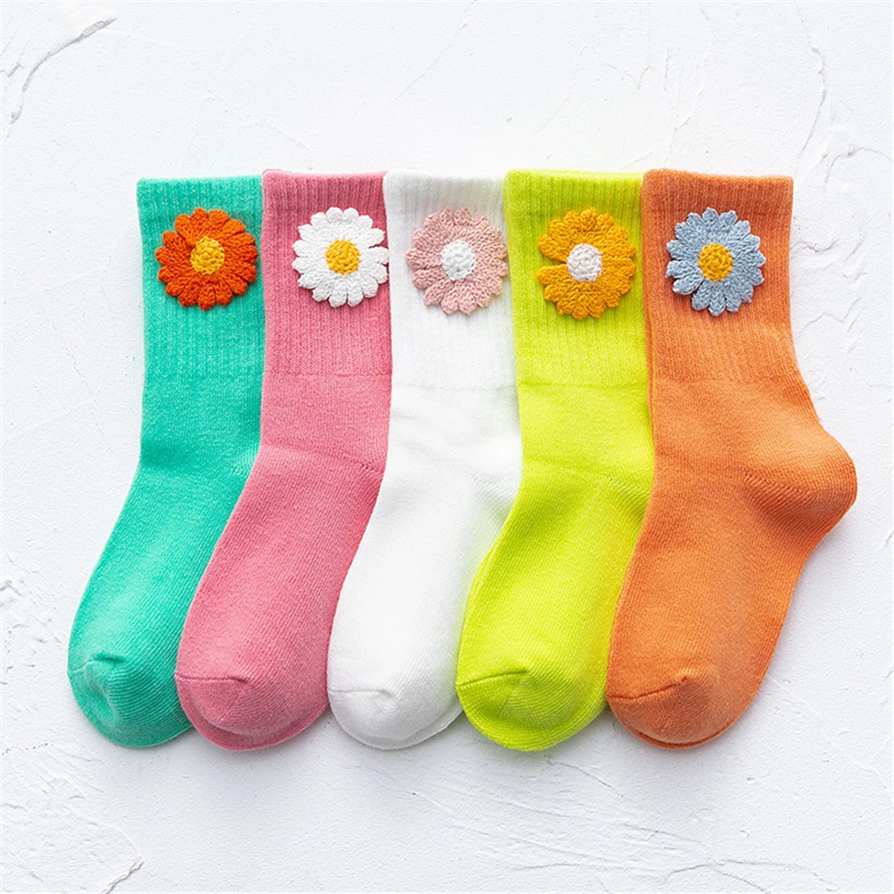 

Chingaco 5 Pairs Cotton Newborn Baby Toddler Children Kids Thick Socks Spring Autumn Winter Candy Color Cartoon 25 Styles