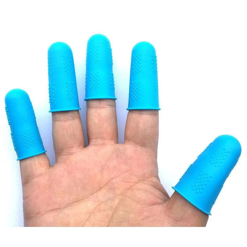 

Silicone Fingers Cover Cap Fingertip Protector Anti-skid Heat Resistant For Kitchen Barbecue THIN889