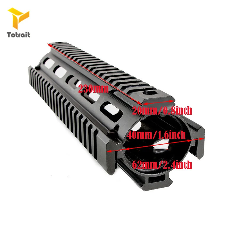 Totrait тактический 9 дюймов четырехъядерный поручень для AR15 Keymod падения в Rail