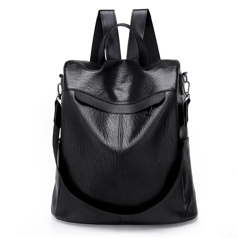

2021 New Style Female Bag backpack The Large Capacity School Bag Backpacking Soft Leather Bag