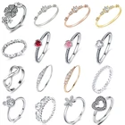 HOMOD Кристалл Серебряный цвет кольцо Подвески Diy большой прозрачный Cz КРУГЛЫЙ перстень для женщин Diy Серебряный цвет ювелирные изделия вечеринка Свадьба