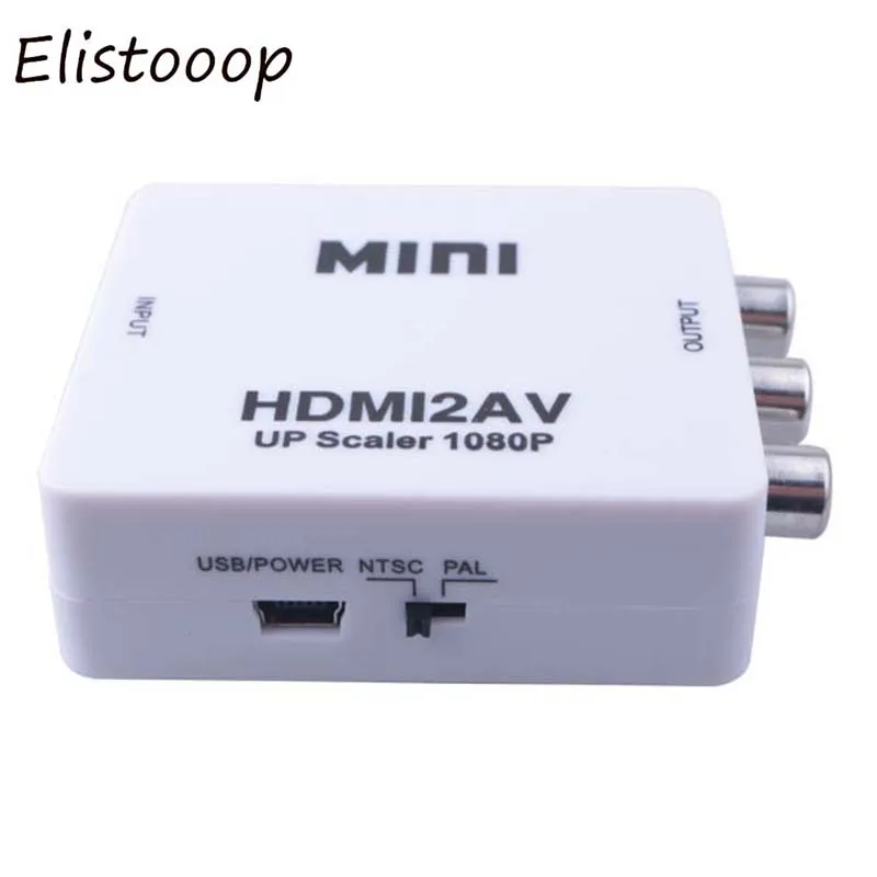 Мини адаптер HDMI совместимый с AV преобразователь видео HD RCA AV/CVSB L/R HDMI2AV Поддержка