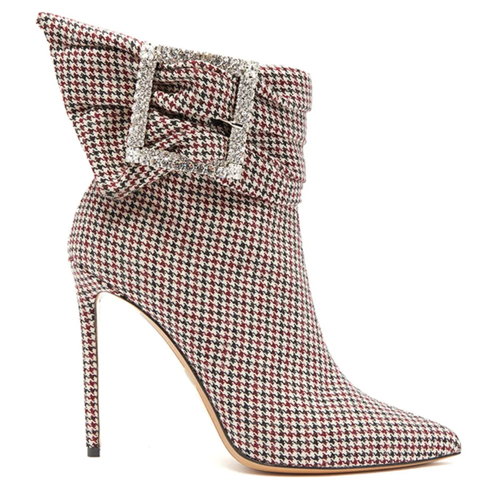 Женские ботильоны Aiyoway с острым носком бархатные Элегантные повседневные