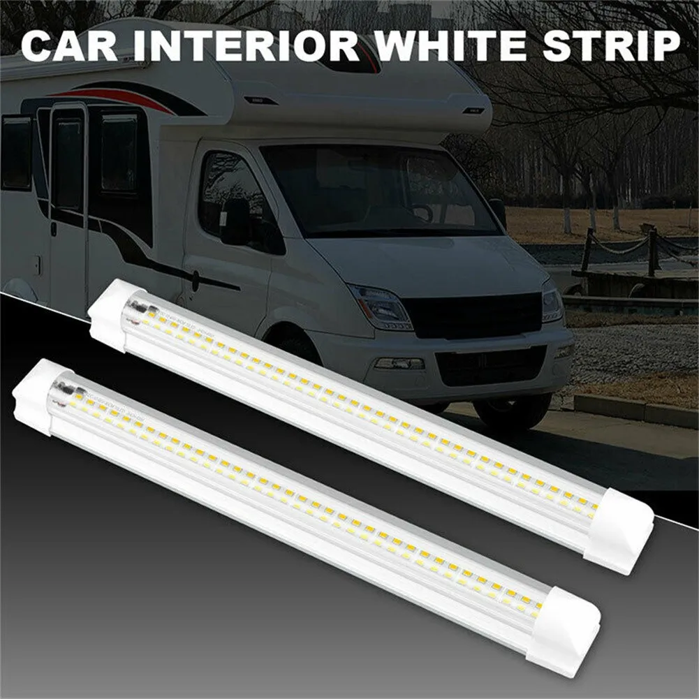 

2PC LED Car Interior White Light Bar Light Bar Light Van Truck ON OFF Switch Emergency Lights Camping Lights Fishing Lights
