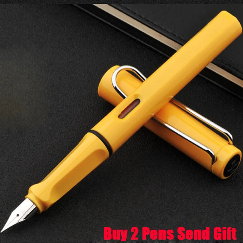 Fountain Pen Yellow Брендовая Шариковая ручка для бизнеса Safari, хорошее качество, шариковая ручка для студентов, купить 2 ручки, отправить подарок - Цвет: Fountain Pen Yellow