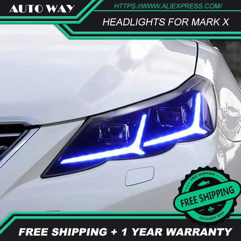 Стайлинг автомобиля для Toyota Mark X фары светодиодный ные Reiz 2010 2013 светодиодные все