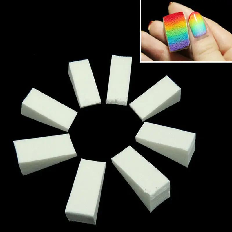 8 шт./лот DIY градиентные губки для ногтей пилки гель изменения цвета оборудование
