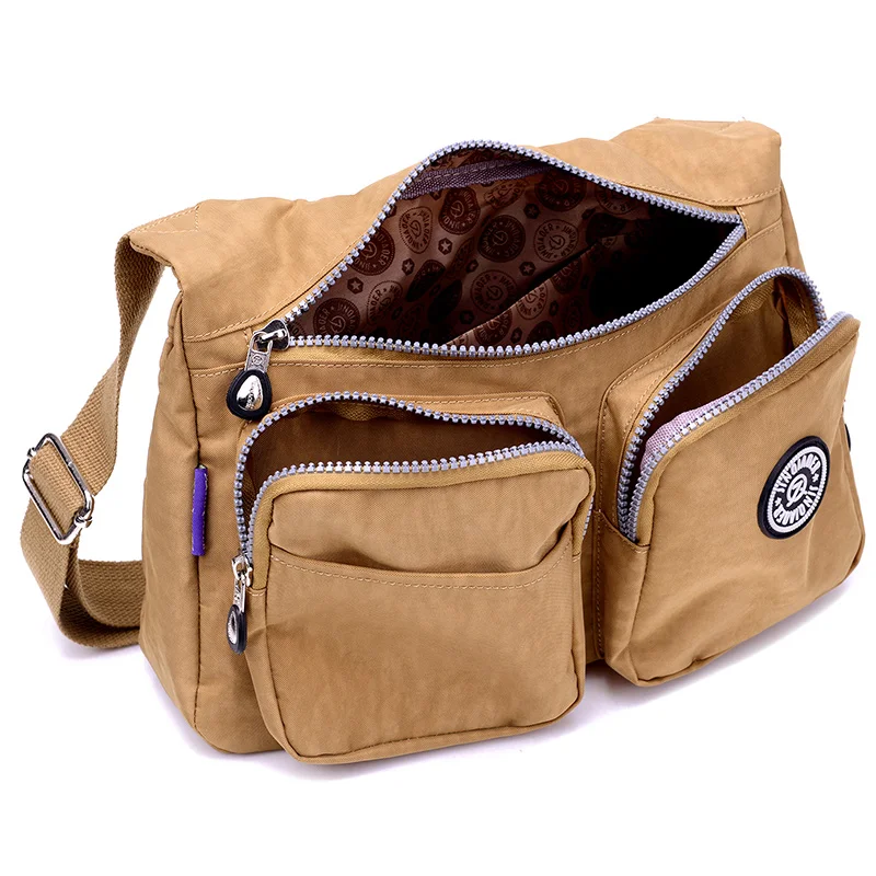 Модные миниатюрные сумки на плечо с несколькими карманами молнии женская