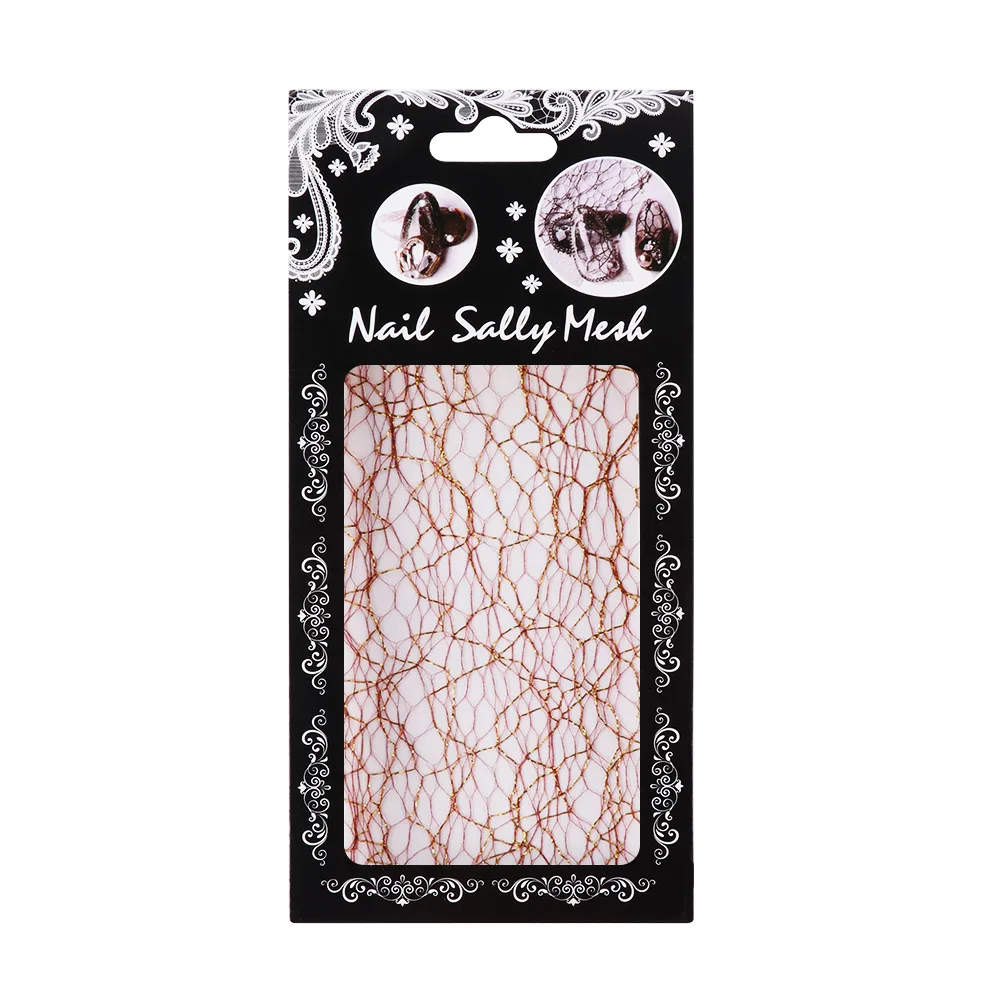 Новый 3D дизайн бронзировать сетки ногтей Стикеры цвета: золотистый Серебристый