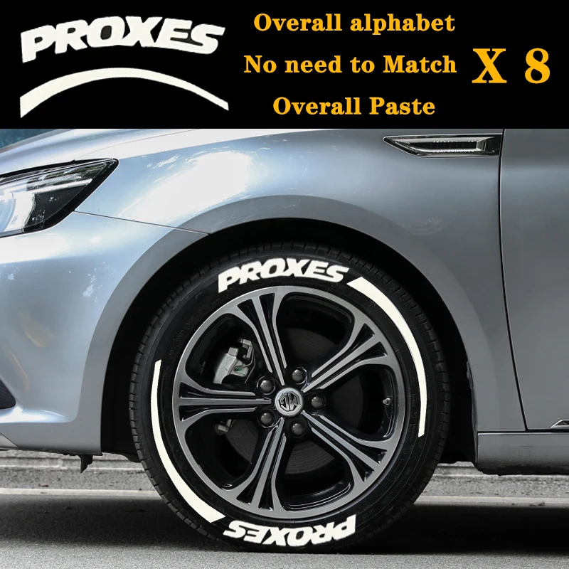 PROXES X8 Комплект для перманентной маркировки шин с наклейкой на шину DIY Наклейки для шин Клейкие перчатки наждачная бумага - Название цвета: PROXES X8