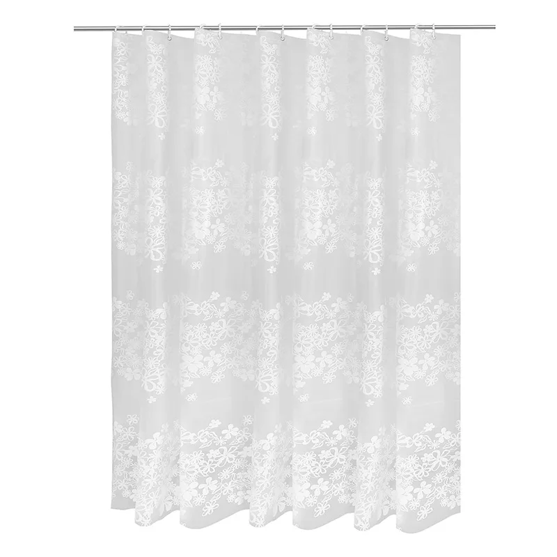 K-Water White Printing Nature Shower Curtain Kitchen Fashion Romantic Art Waterproof For Bath With Hooks Bathroom | Дом и сад