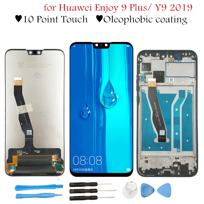 6," для huawei Y9 /Enjoy 9 Plus ЖК-дисплей кодирующий преобразователь сенсорного экрана в сборе ЖК-дисплей сенсорный экран Запасные части