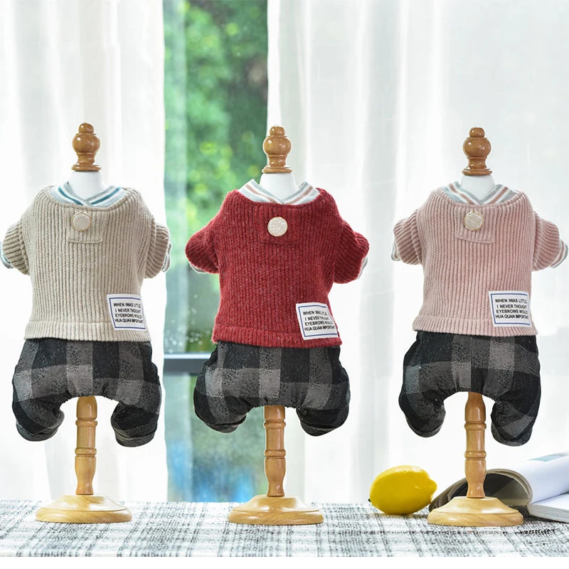 Красная, розовая, желтая, Размеры S-xxl, плотная теплая одежда для собак, осень и зима, четыре ноги, комбинезоны, аксессуары для домашних животных, собак