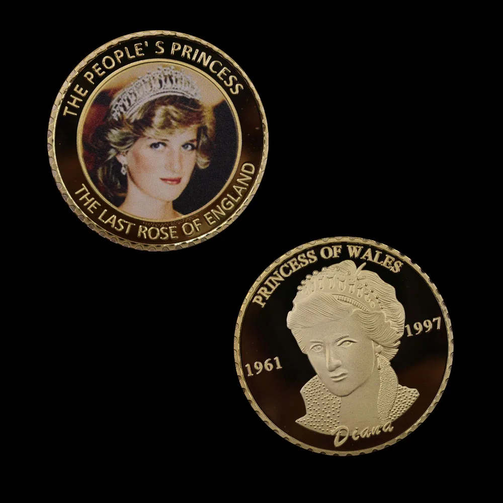 Мировая знаменитость позолоченная Принцесса Диана 8 шт./компл. вызов монета Вызов