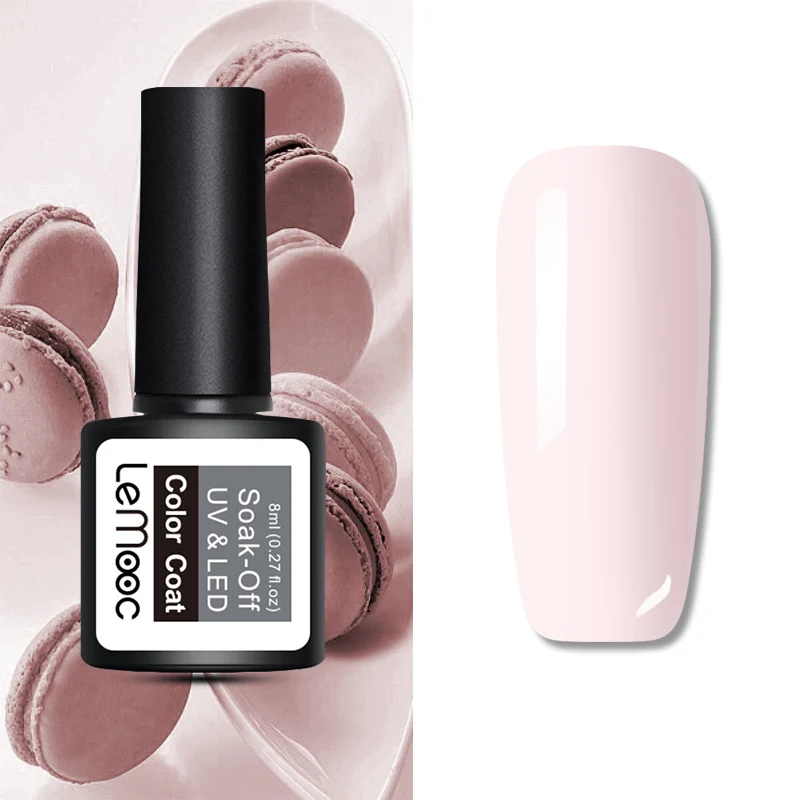 Lemooc 8 мл Macaron Гель-лак Полупостоянный отмачиваемый Гибридный Гвоздь Набор