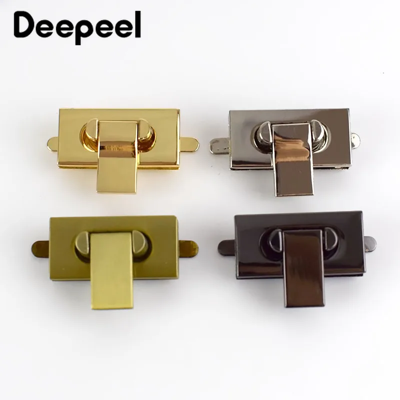 Deepeel 2 шт. 35x17 мм Сумки из натуральной кожи металлические замки Сумка с поворотной