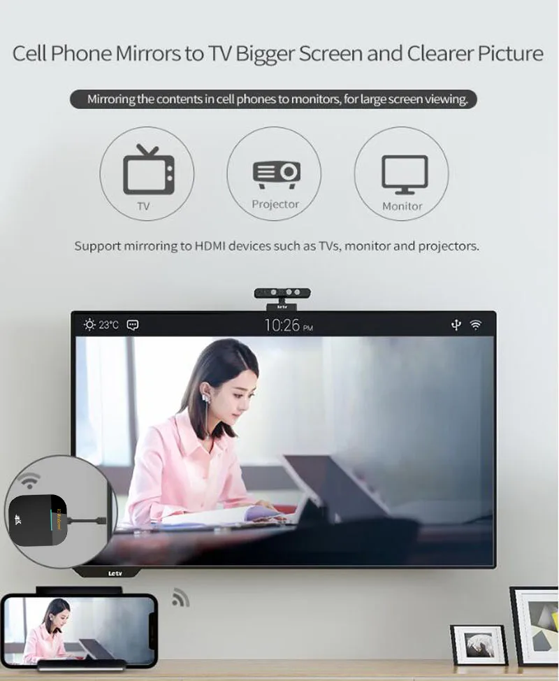 Mira экран 5G 4K беспроводной Wifi HDMI HD палка экран обмен для IPhone 11 X HUAWEI P30 samsung S8 S9 S10 IOS Android телефон к телевизору