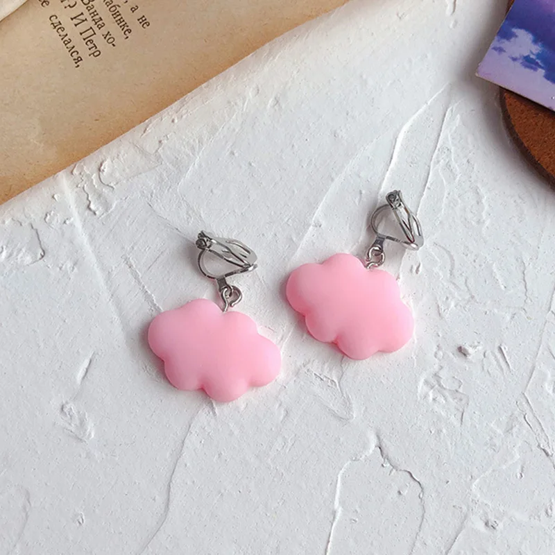 2021 модные милые летние Висячие серьги для женщин девушек белые розовые
