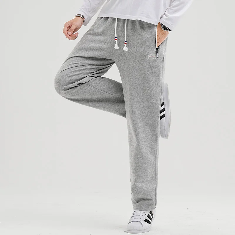 Mens Casual Sports Pants Pockets Loose Version Fitness Running Straight Trousers Cotton Summer Football Workout Sweatpants | Спорт и