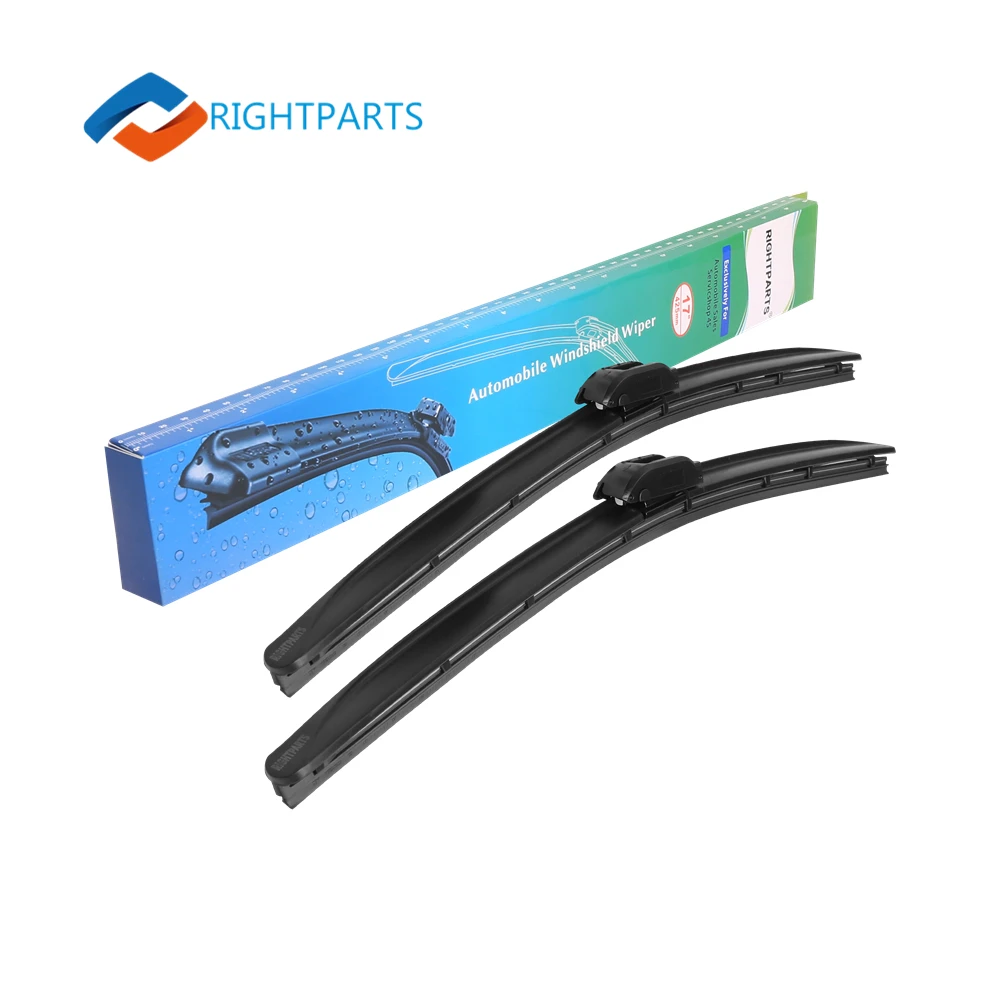 

RIGHTPARTS 2pcs Universal Car Front Wiper Blades 17+16"/17"/18"/19"/20"/21"Window Windshield Windscreen Fit U/J Hook Car Wiper