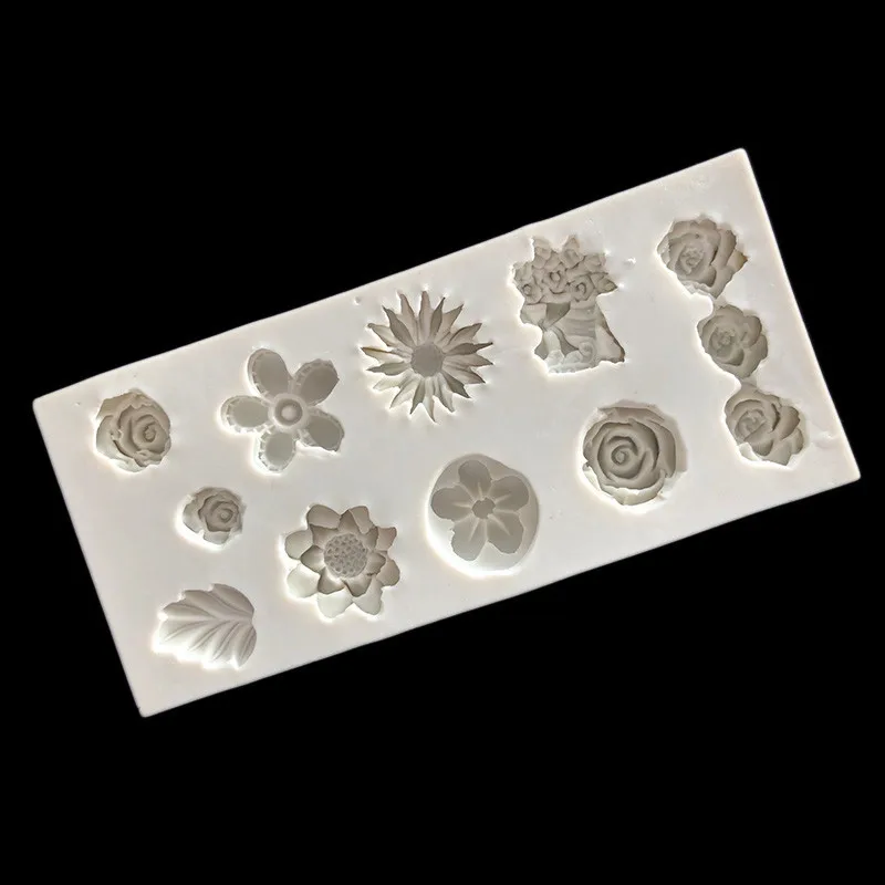 Солнцезащитная Роза Жидкая силиконовая форма пять лепестков цветок помадка для