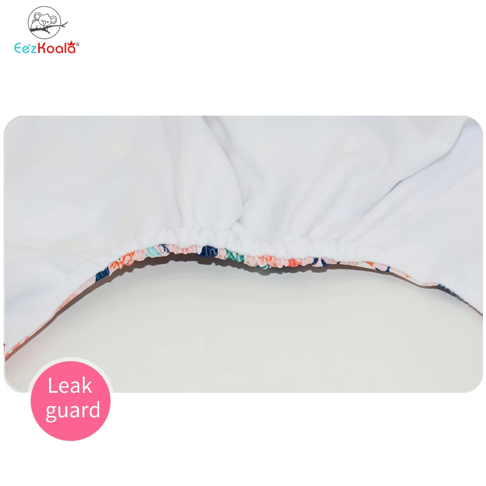 EezKoala-pa&ntilde;al de tela de bolsillo para beb&eacute;, cubierta de pa&ntilde;ales lavable de secado r&aacute;pido, ecol&oacute;gico, reutilizable, env&iacute;o gratuito, 4 Uds.-5