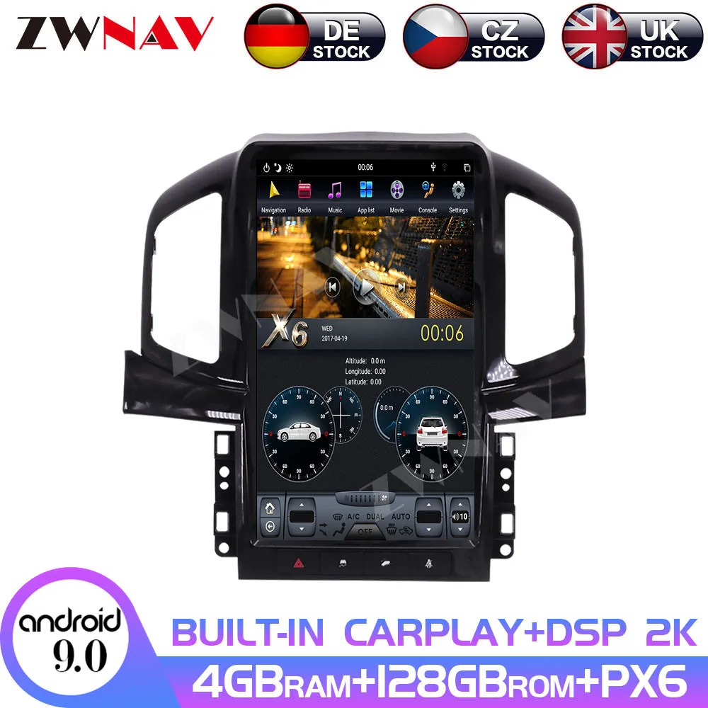 Android 9 4 + 128G IPS экран PX6 DSP автомобильный Тесла для Chevrolet Captiva 2013 2014 2015 2016 2017 GPS