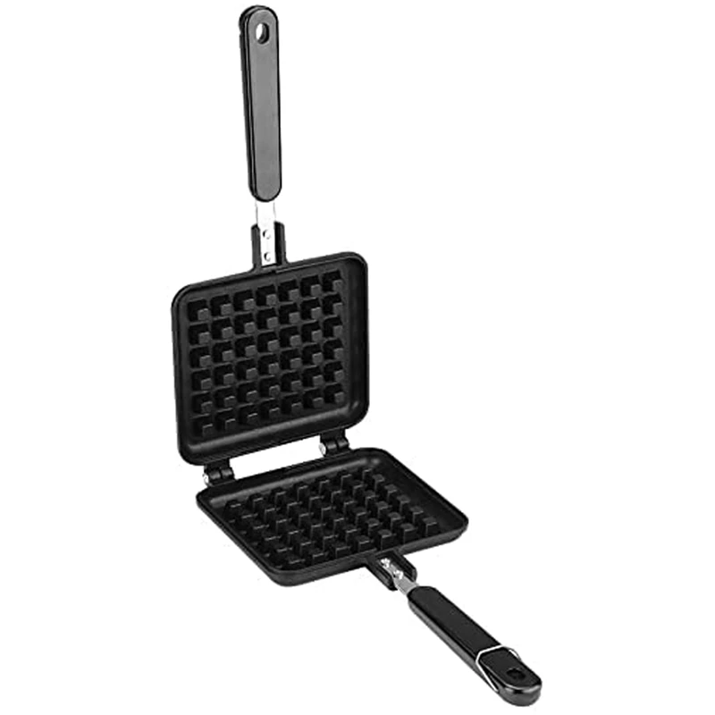 

Waffle Baking Mold Pan, Non-Stick Waffle Maker Pan Mould Press Plate Cooking Baking Tool, for Fuel Gas Stove
