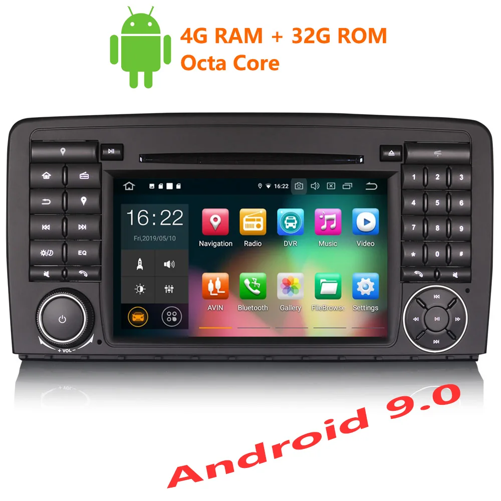 Erisin ES7981R 7 дюймов Android 9 0 Восьмиядерный 4 Гб RAM Автомобильный DVD Радио BT для Mercedes Benz R