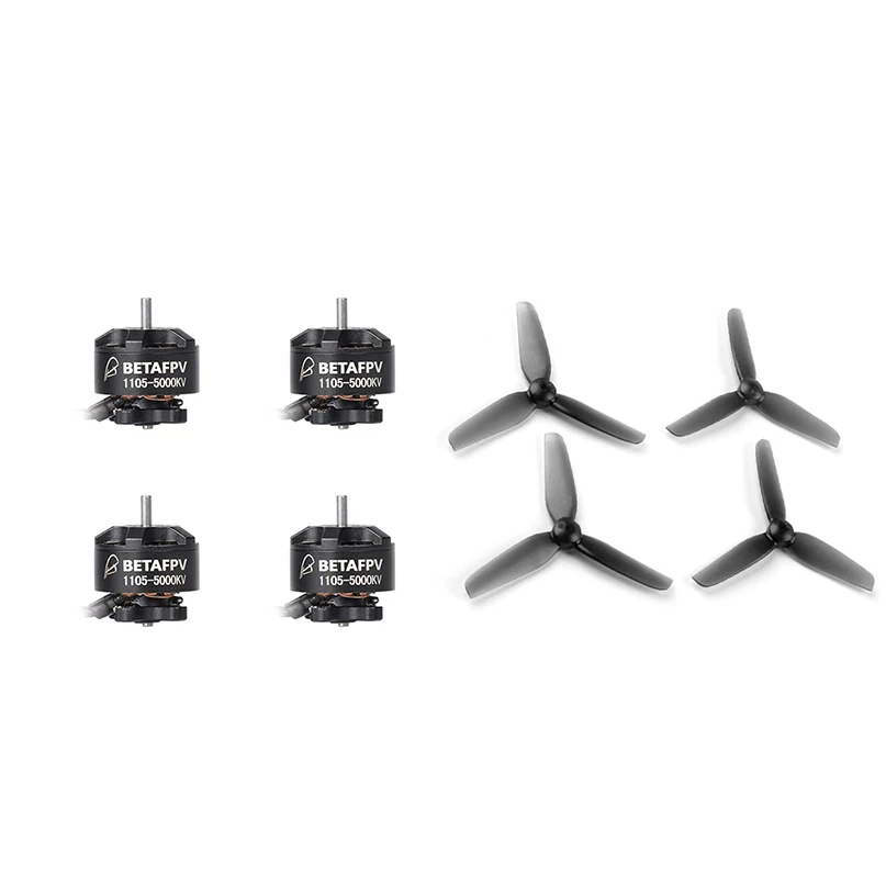 

BETAFPV 1105 5000KV 4S Brushless Motors with 3018 3x1.8 3 Inch 2 Paddle 1.5mm Hole PC Propeller for FPV Racing Drone Quadcopter