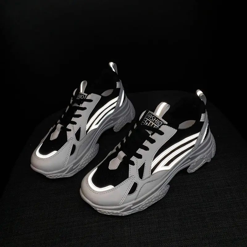 2019 зимние женские повседневные кроссовки на танкетке Женская Вулканизированная