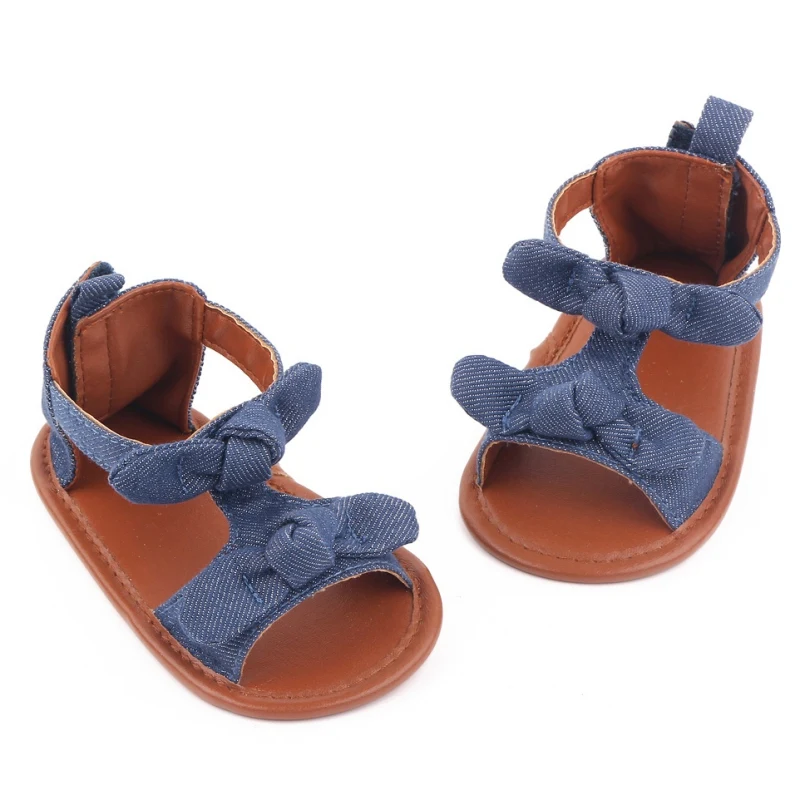 

Infant Baby girl Canvas Sandals Bowknot princess shoes solid Cotton Soft Sole Non-slip Shoes toddle kid baby shoes 0-18M