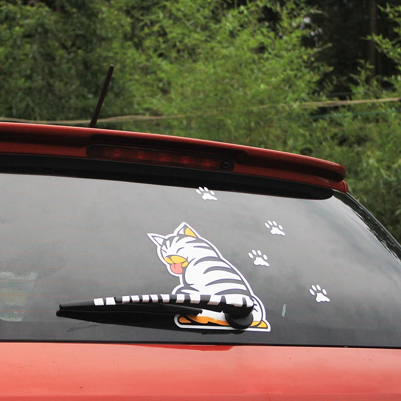 Автомобильная наклейка s водонепроницаемая мультяшная забавная кошка для кота