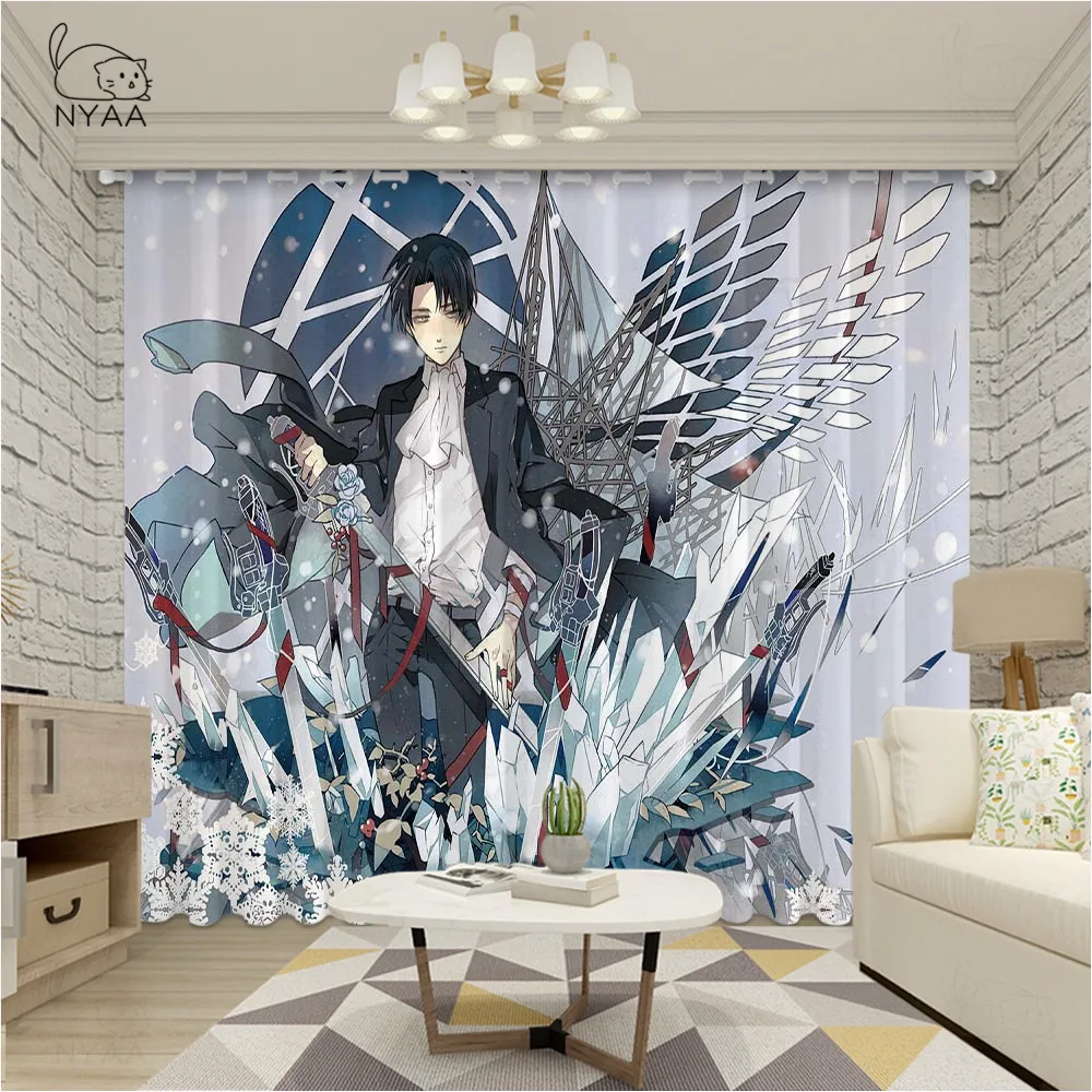 Шторы атака на Титанов занавески из ткани для окон в спальне кухне гостиной