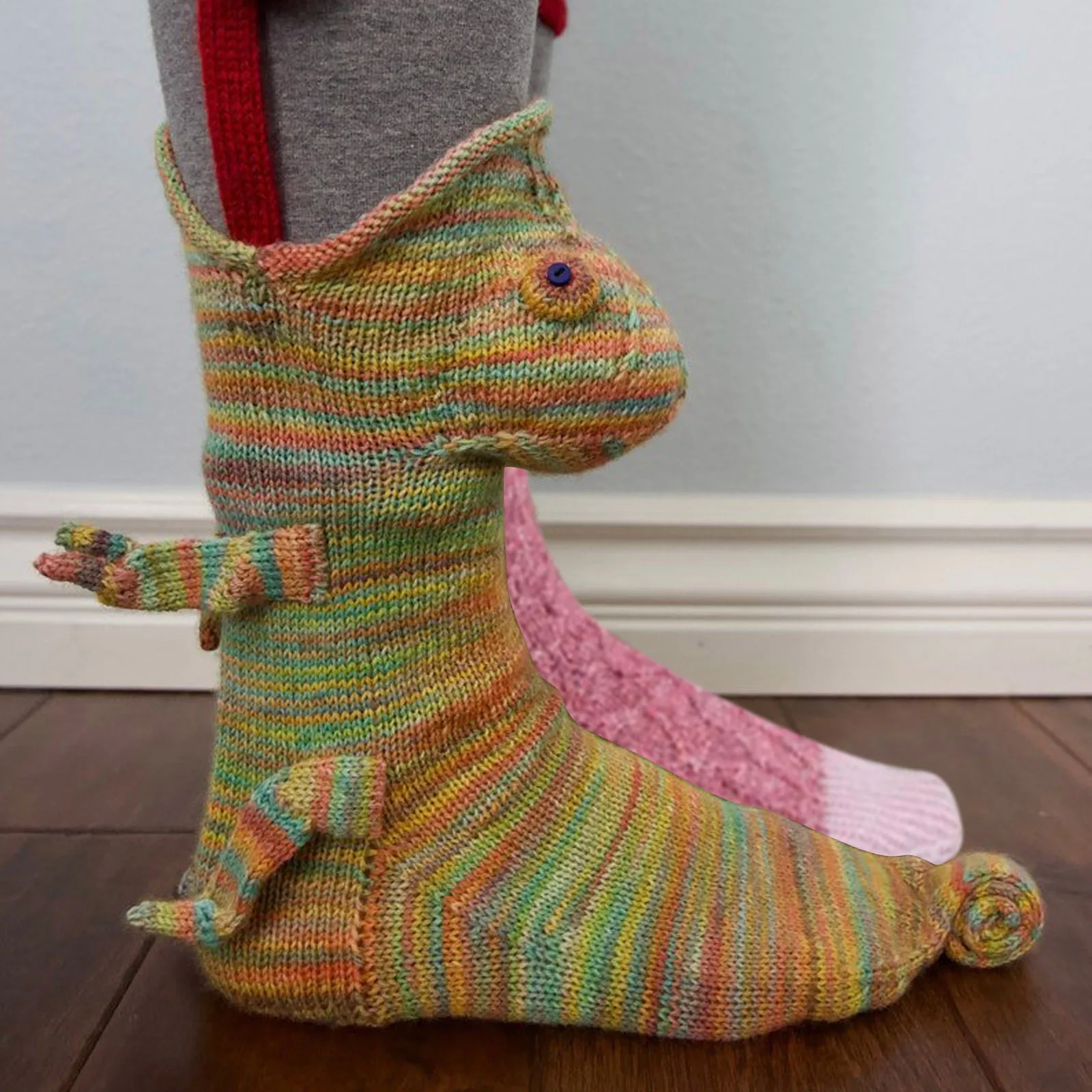 Новинка! Зимние Разноцветные носки сохраняющие тепло чулочно-носочные изделия с