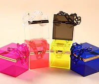 gw new fashion personality transparent acrylic handbags square crossbody wedding clutch bags