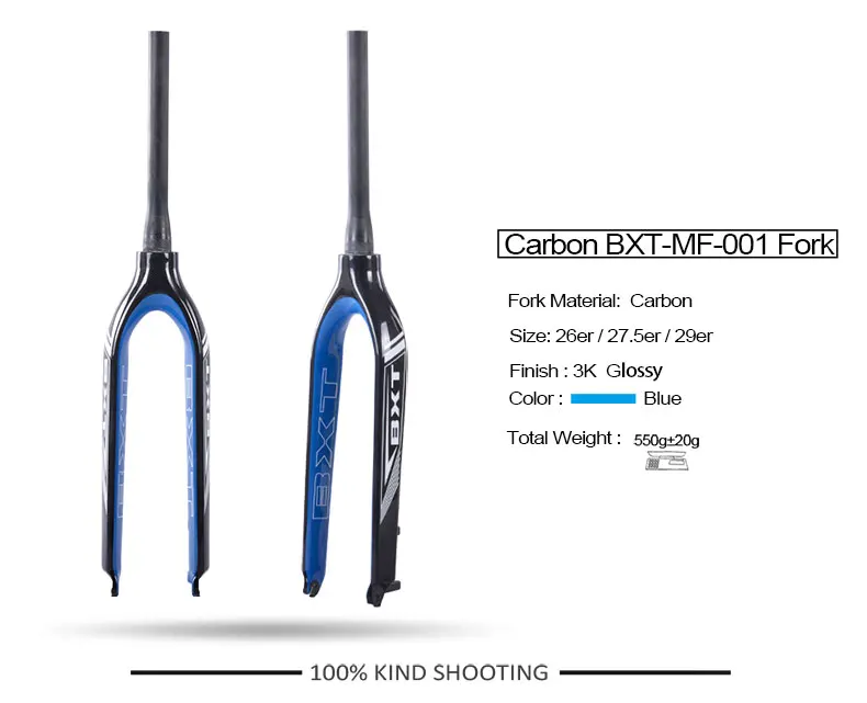 MTB углеродная вилка 29er BXT для горного велосипеда DH Велосипедная вилка Bicicletas жесткая передняя вилка для горного велосипеда коническая Велосипедная вилка 9 мм