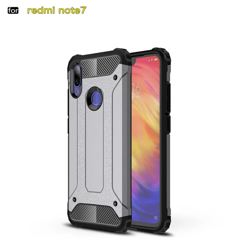 Чехол для Xiaomi Redmi Note 7 гибридный армированный двухслойный защитный чехол с
